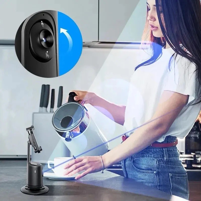 "EchoSmart" 360° tracking camera stick
