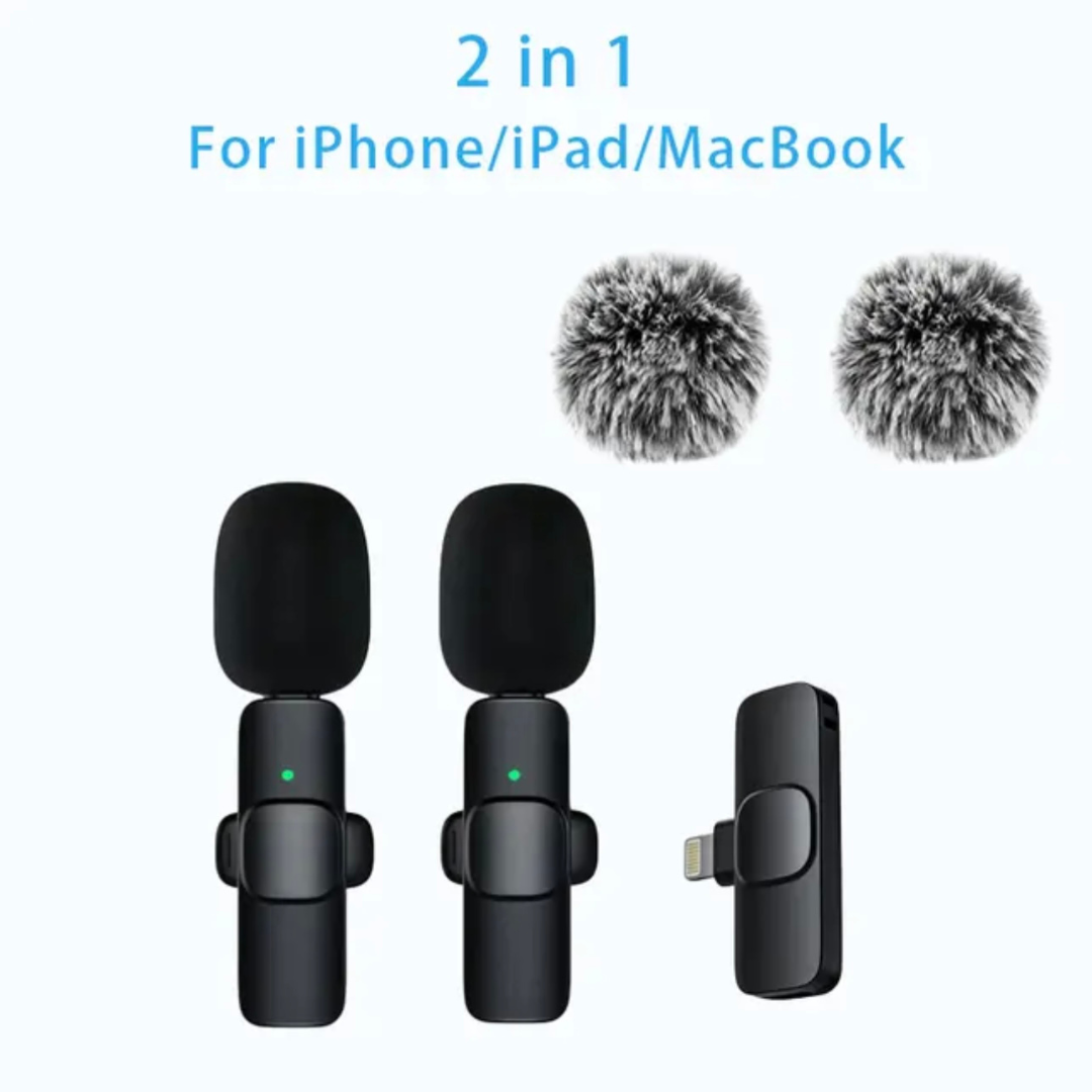 Wireless mini clip-on microphone for IOS & Android
