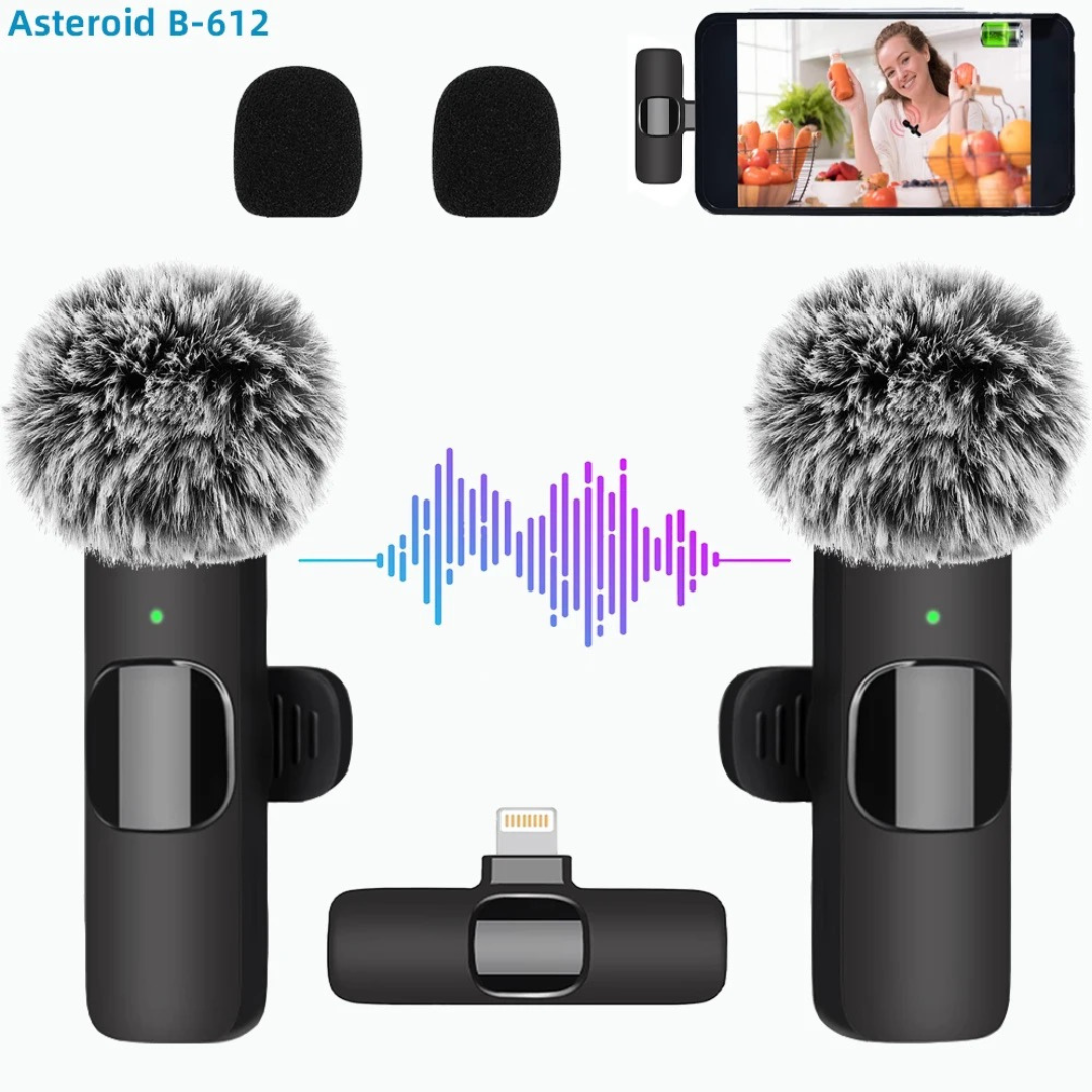 Wireless mini clip-on microphone for IOS & Android