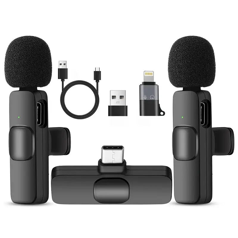Wireless mini clip-on microphone for IOS & Android