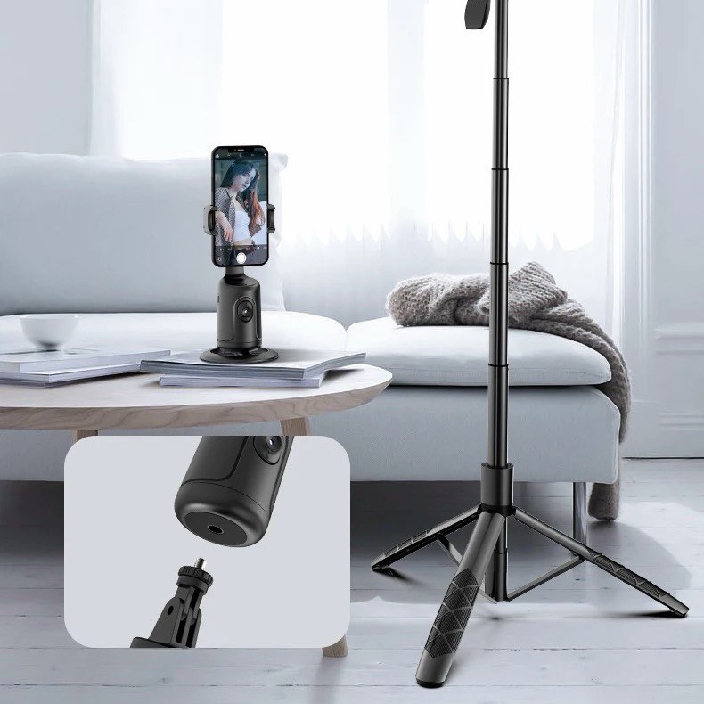 "EchoSmart" 360° tracking camera stick